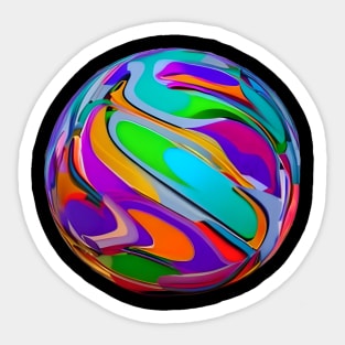 Abstract Art Design, Mesmerizing, Colorful, Multi- Colors Sticker